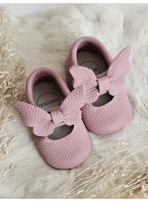 Alice Soft Pembe Hakiki Deri Bebek Makosen Patik