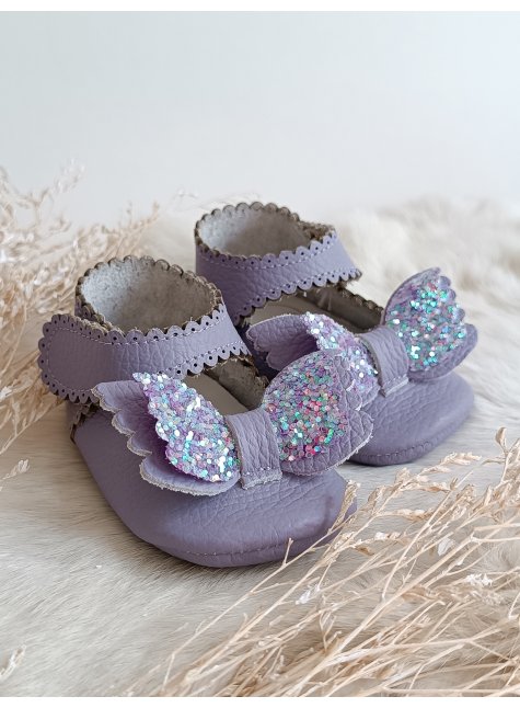 Angel Lila Hakiki Deri Bebek Makosen Patik