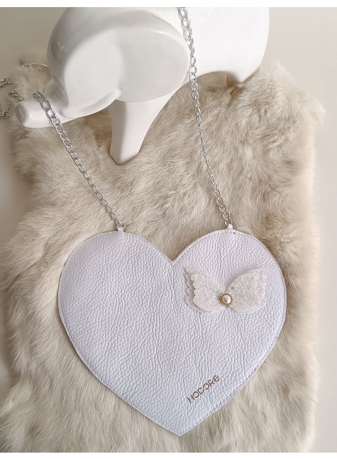 LoveBerry Hakiki Deri Çocuk Çanta Beyaz